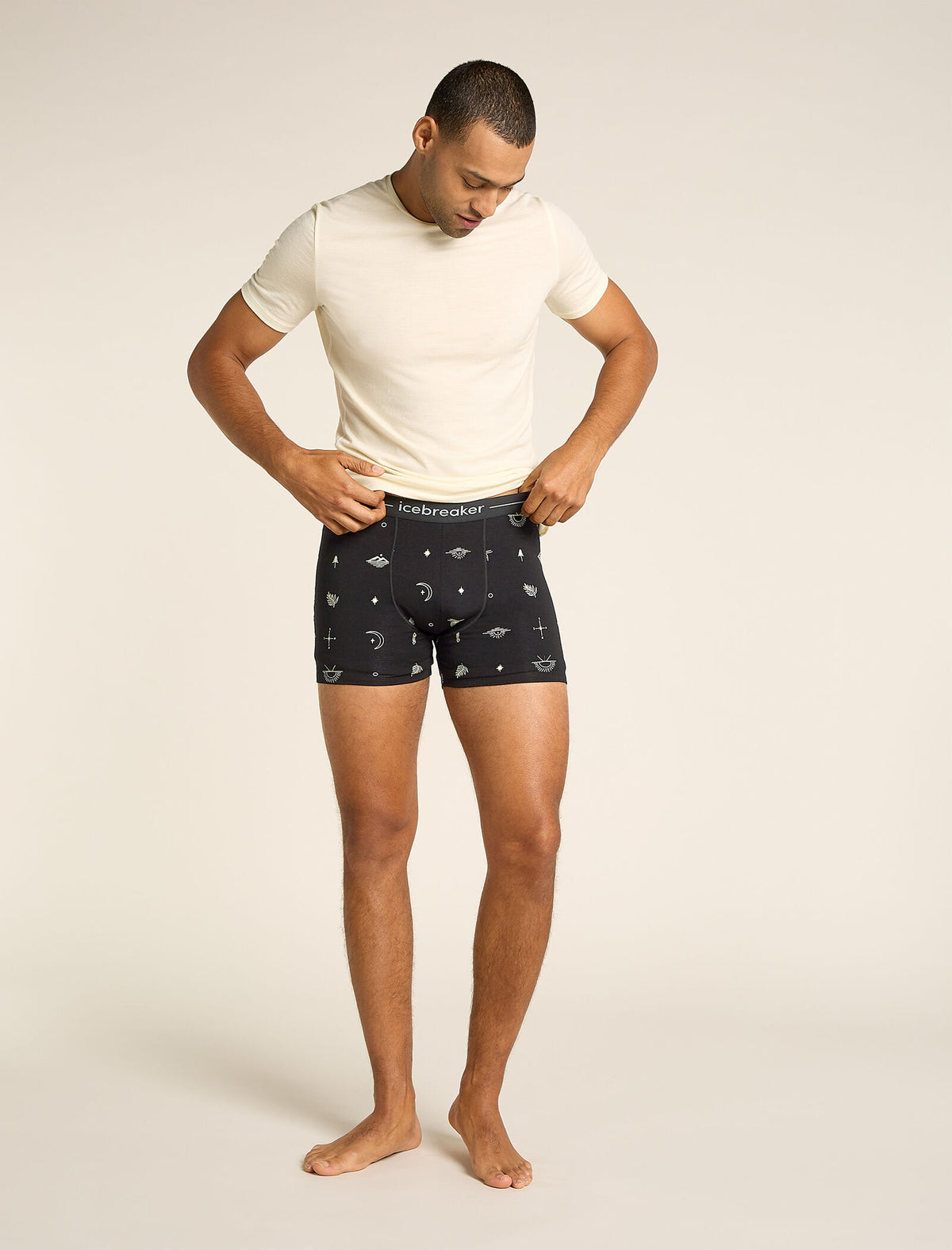 Men’s Merino 150 Anatomica Boxers Explore More Black/Aop - 4