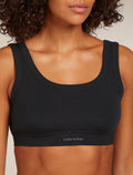 Women’s Merino Blend Rib Lotus Bra Black - 7