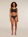 Women’s Merino Blend Rib Lotus Bra Black - 3