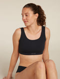 Women’s Merino Blend Rib Lotus Bra Black - 4
