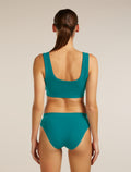 Women’s Merino Blend Rib Lotus Bra Tidal teal - 2