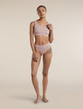 Women's Merino Blend Rib Lotus Bra Pink Quartz - 6