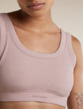 Women's Merino Blend Rib Lotus Bra Pink Quartz - 4