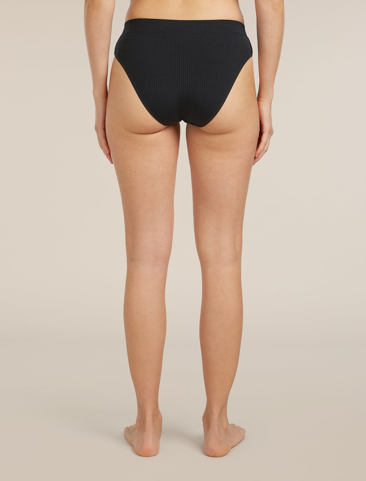 Women’s Merino Blend Rib Lotus Hipster Black - 2