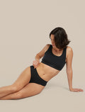 Women’s Merino Blend Rib Lotus Hipster Black - 5