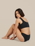 Women’s Merino Blend Rib Lotus Hipster Black - 6