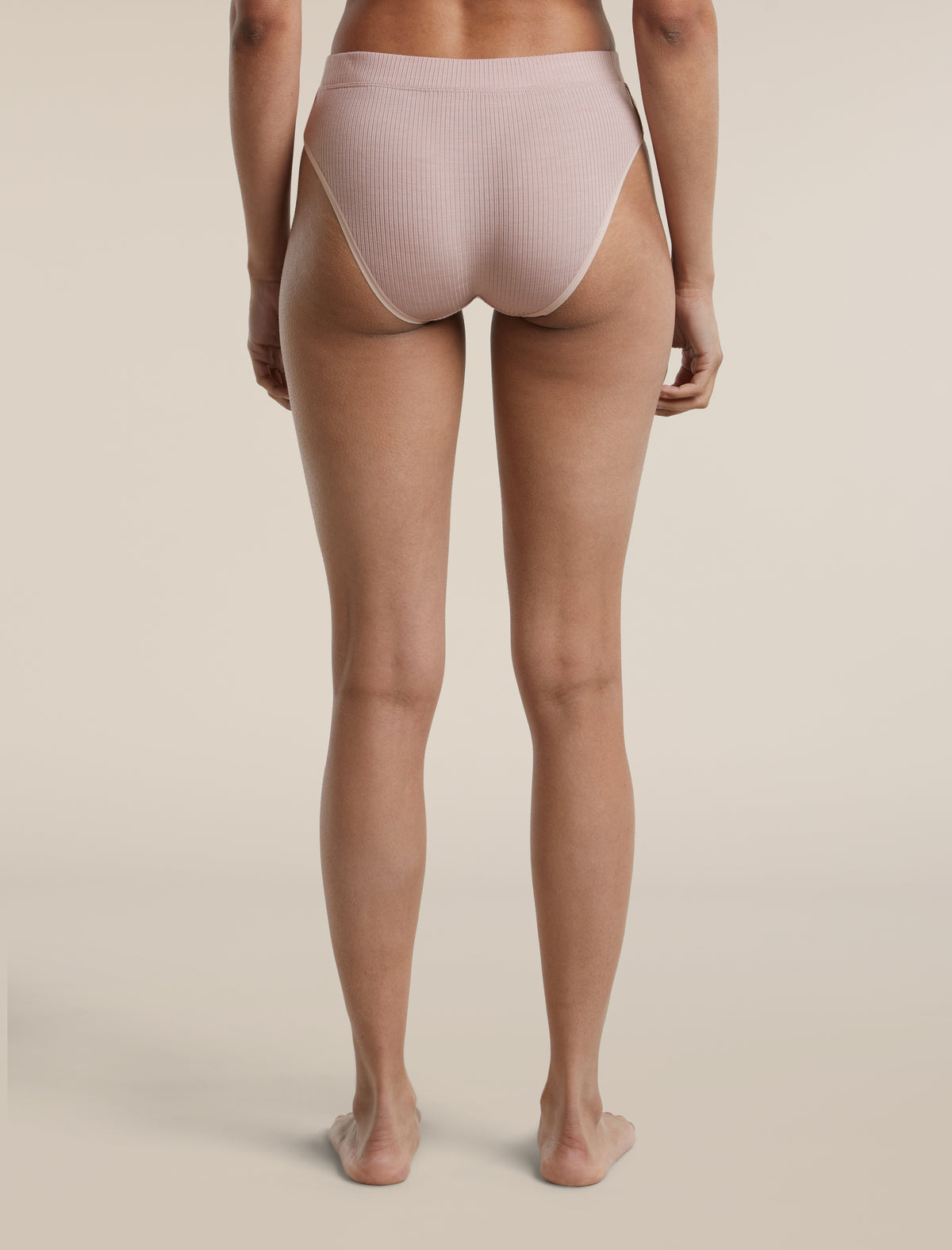Women's Merino Blend Rib Lotus Hipster Pink Quartz - 2