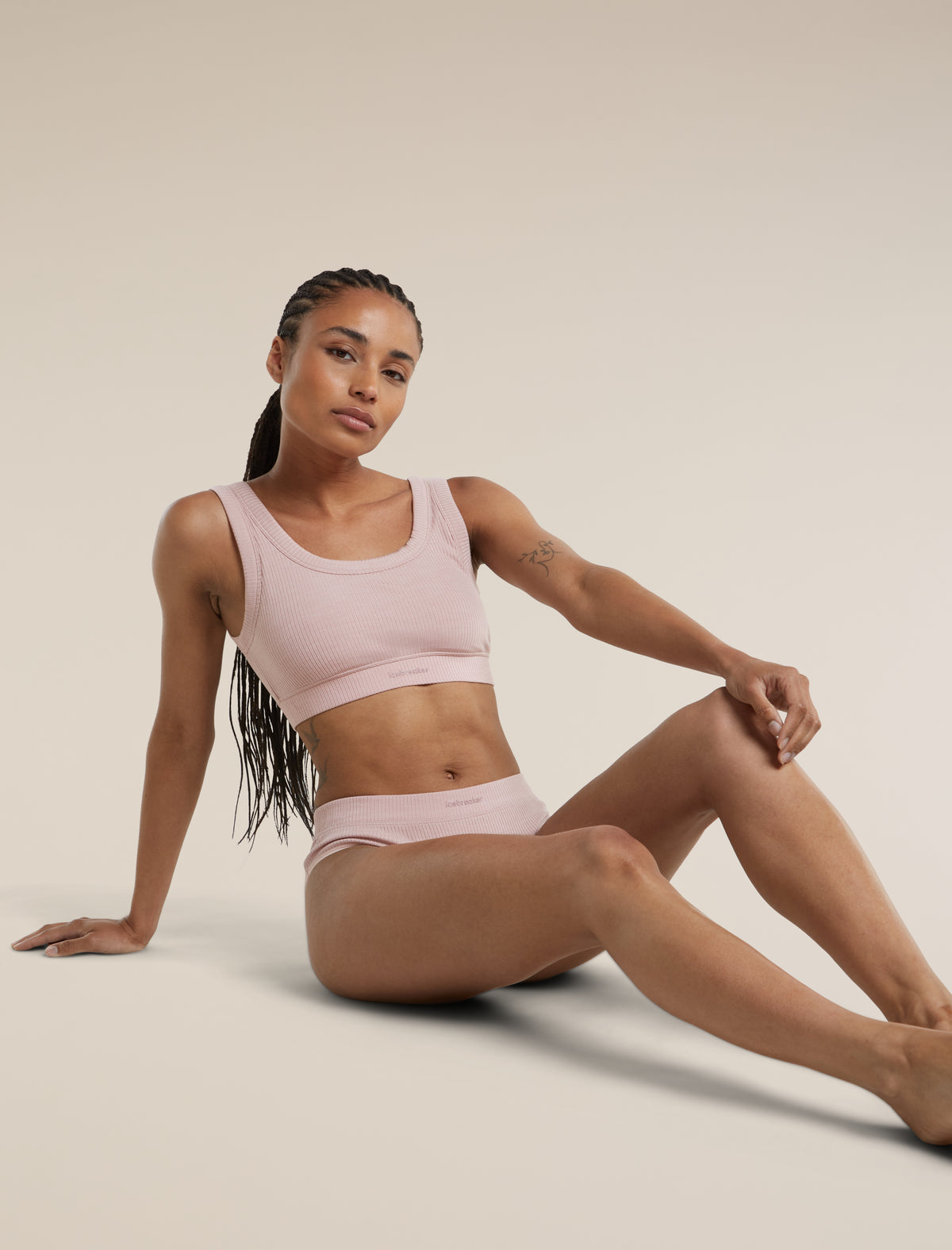 Women's Merino Blend Rib Lotus Hipster Pink Quartz - 5