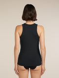 Women’s Merino Blend Rib Lotus Tank Black - 2