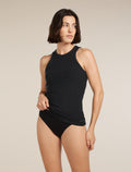 Women’s Merino Blend Rib Lotus Tank Black - 6