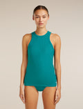 Women’s Merino Blend Rib Lotus Tank Tidal teal - 1