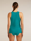 Women’s Merino Blend Rib Lotus Tank Tidal teal - 2
