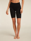 Women’s Merino Blend 260 Seamless Rib 8" High Rise Shorts Black - 1