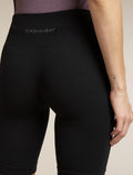 Women’s Merino Blend 260 Seamless Rib 8" High Rise Shorts Black - 6