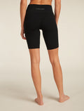 Women’s Merino Blend 260 Seamless Rib 8" High Rise Shorts Black - 3