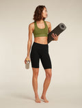Women’s Merino Blend 260 Seamless Rib 8" High Rise Shorts Black - 5