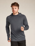 Men’s 150 MerinoFine™ Ace Long Sleeve Hoodie Obsidian - 4