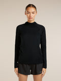 Women’s 150 MerinoFine™ Ace Long Sleeve Hoodie UPF Black - 1