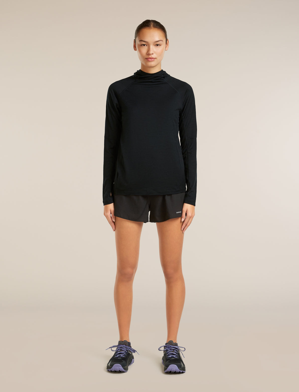 Women’s 150 MerinoFine™ Ace Long Sleeve Hoodie UPF Black - 3