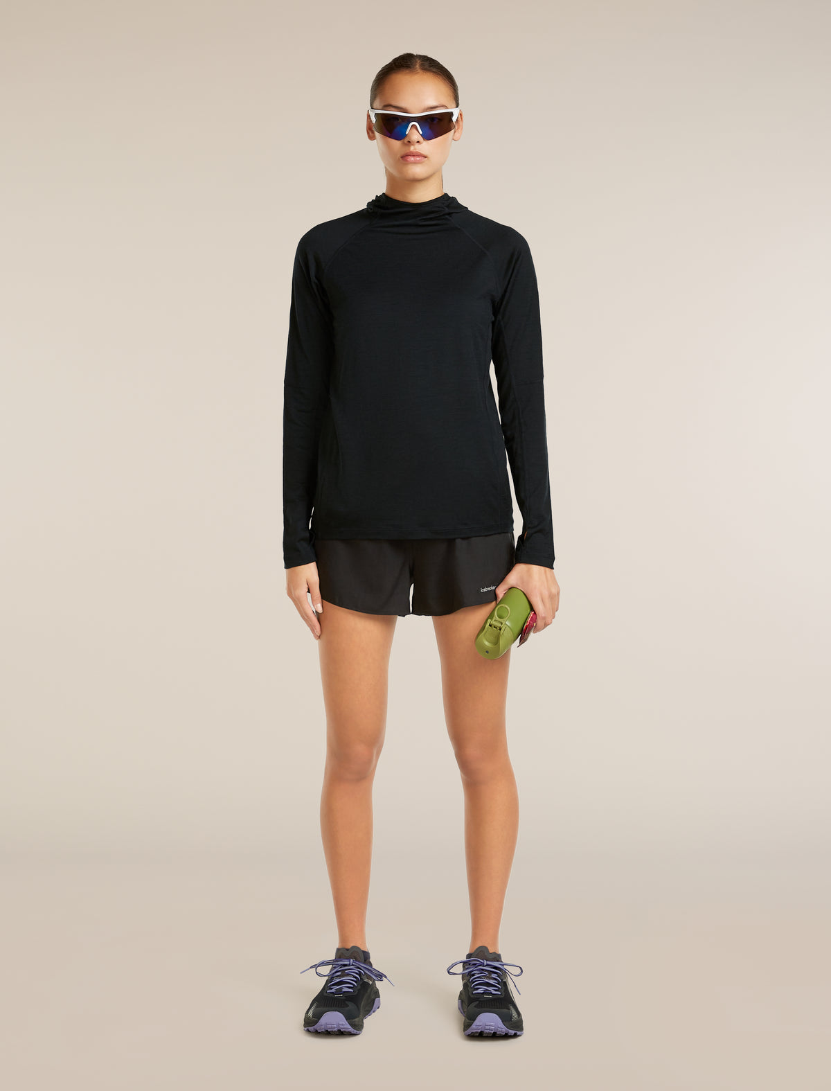 Women’s 150 MerinoFine™ Ace Long Sleeve Hoodie UPF Black - 4