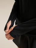Women’s 150 MerinoFine™ Ace Long Sleeve Hoodie UPF Black - 6