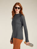 Women’s 150 MerinoFine™ Ace Long Sleeve Hoodie Obsidian - 4