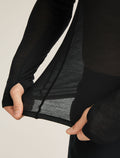 Men’s Merino Blend 75 Cool-Lite™ Featherlight™ Long Sleeve Crew Thermal Top Black - 8