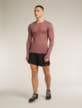 Men’s Merino Blend 75 Cool-Lite™ Featherlight™ Long Sleeve Crew Thermal Top Carob - 3