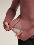 Men’s Merino Blend 75 Cool-Lite™ Featherlight™ Long Sleeve Crew Thermal Top Carob - 6