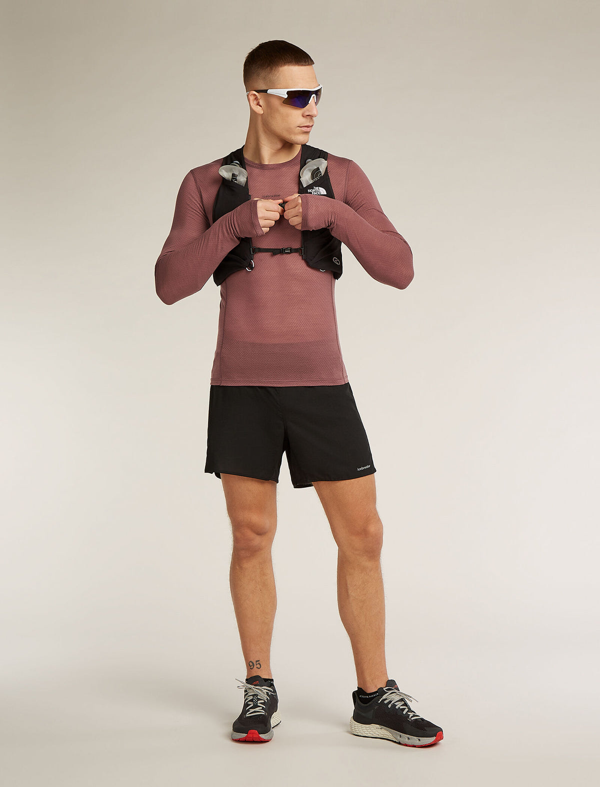 Men’s Merino Blend 75 Cool-Lite™ Featherlight™ Long Sleeve Crew Thermal Top Carob - 4