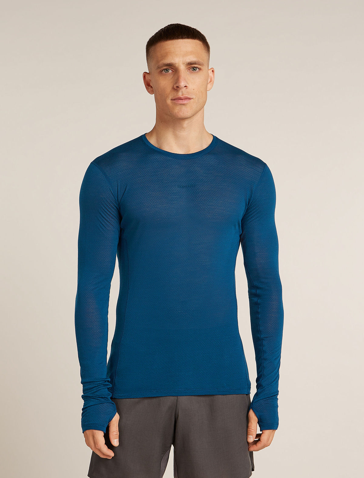 Men’s Merino Blend 75 Cool-Lite™ Featherlight™ Long Sleeve Crew Thermal Top Atlantis - 1