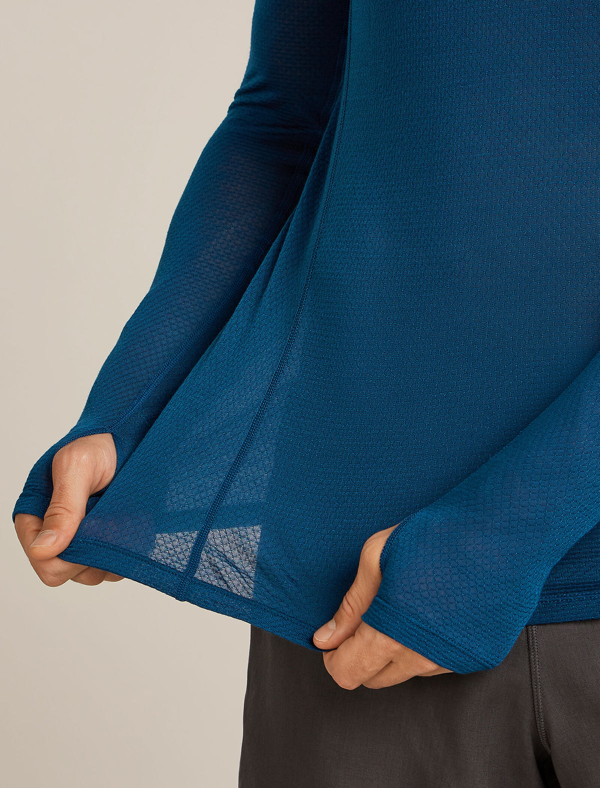 Men’s Merino Blend 75 Cool-Lite™ Featherlight™ Long Sleeve Crew Thermal Top Atlantis - 6