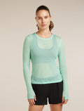 Women's Merino Blend 75 Cool-Lite™ Featherlight™ Long Sleeve Crewe Mint - 1