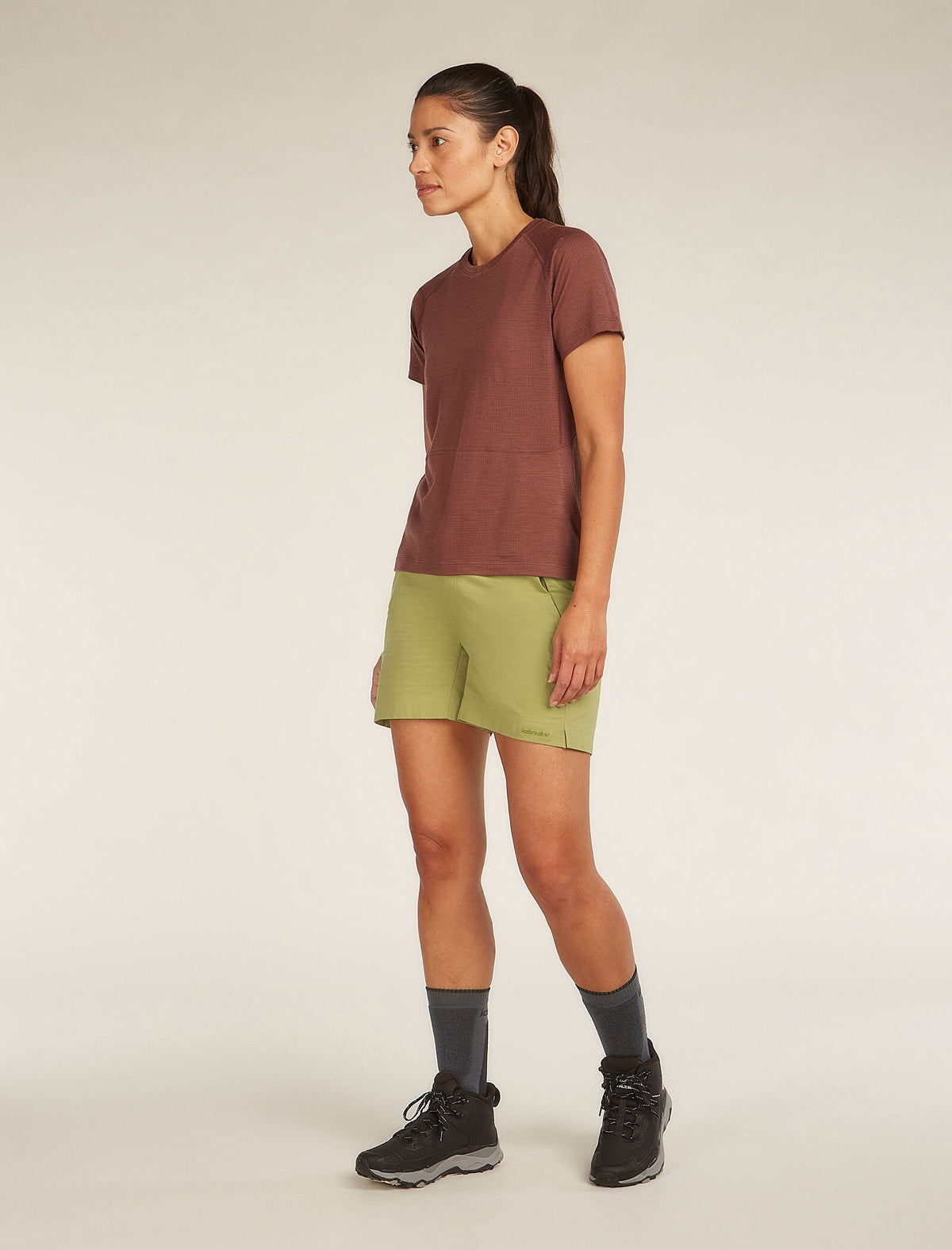 Merino Blend Elevation Stretch 5" Shorts Olive - 3