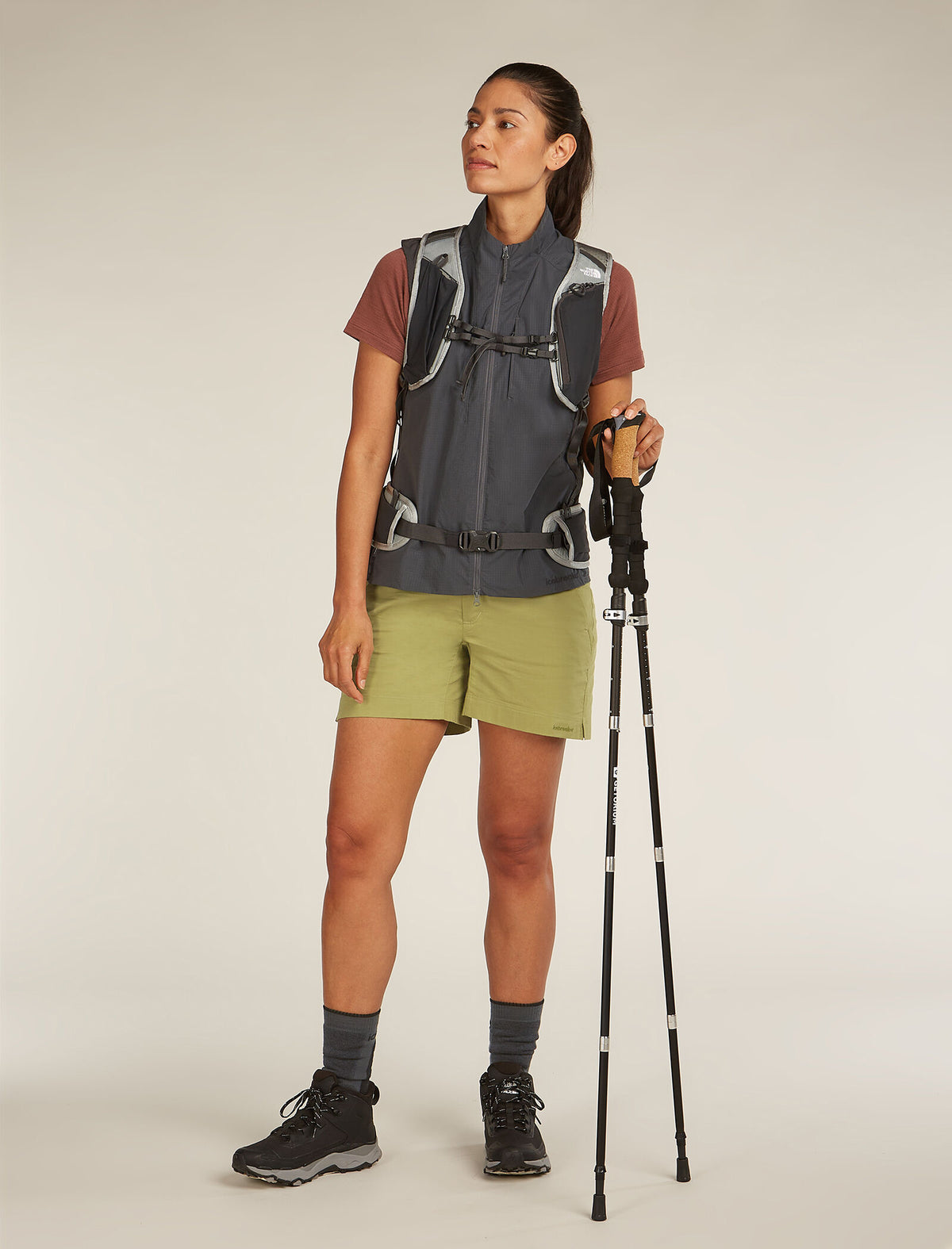 Merino Blend Elevation Stretch 5" Shorts Olive - 4