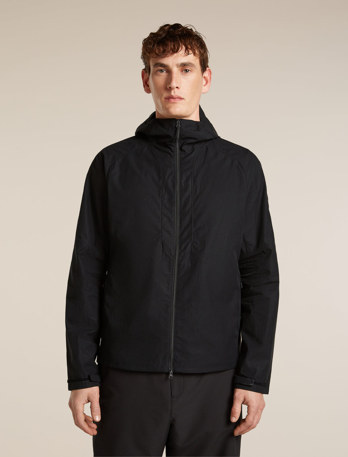 Men’s Shell+™ Cotton Elevation Windbreaker Jacket Black - 1