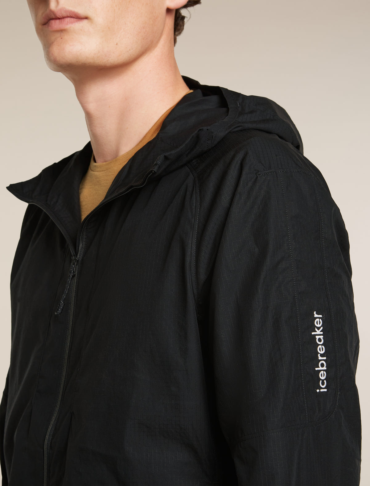 Men’s Shell+™ Cotton Elevation Windbreaker Jacket Black - 5