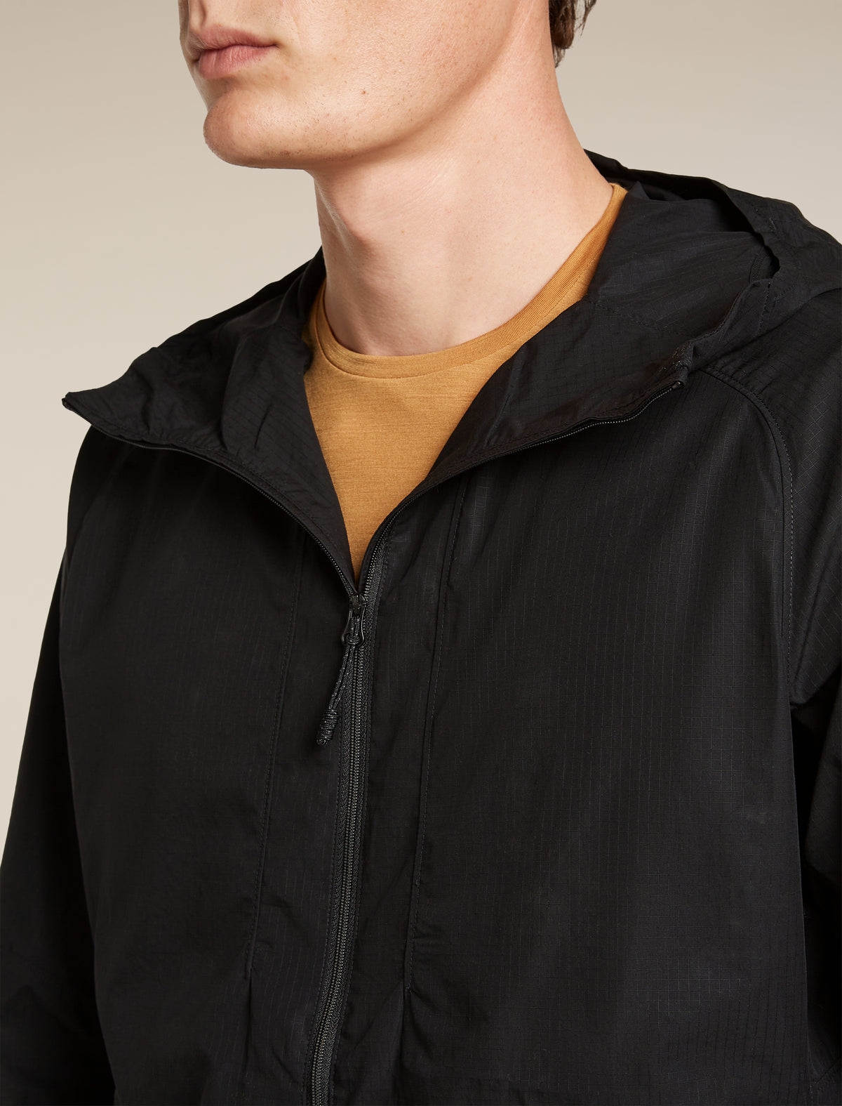 Men’s Shell+™ Cotton Elevation Windbreaker Jacket Black - 6