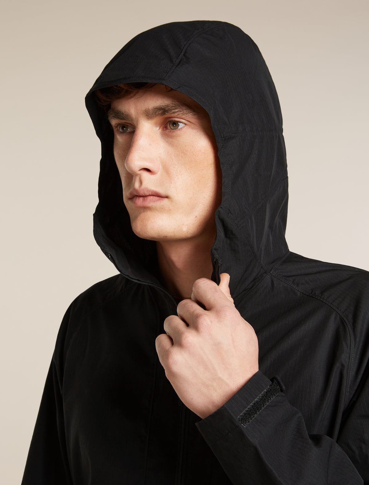 Men’s Shell+™ Cotton Elevation Windbreaker Jacket Black - 7