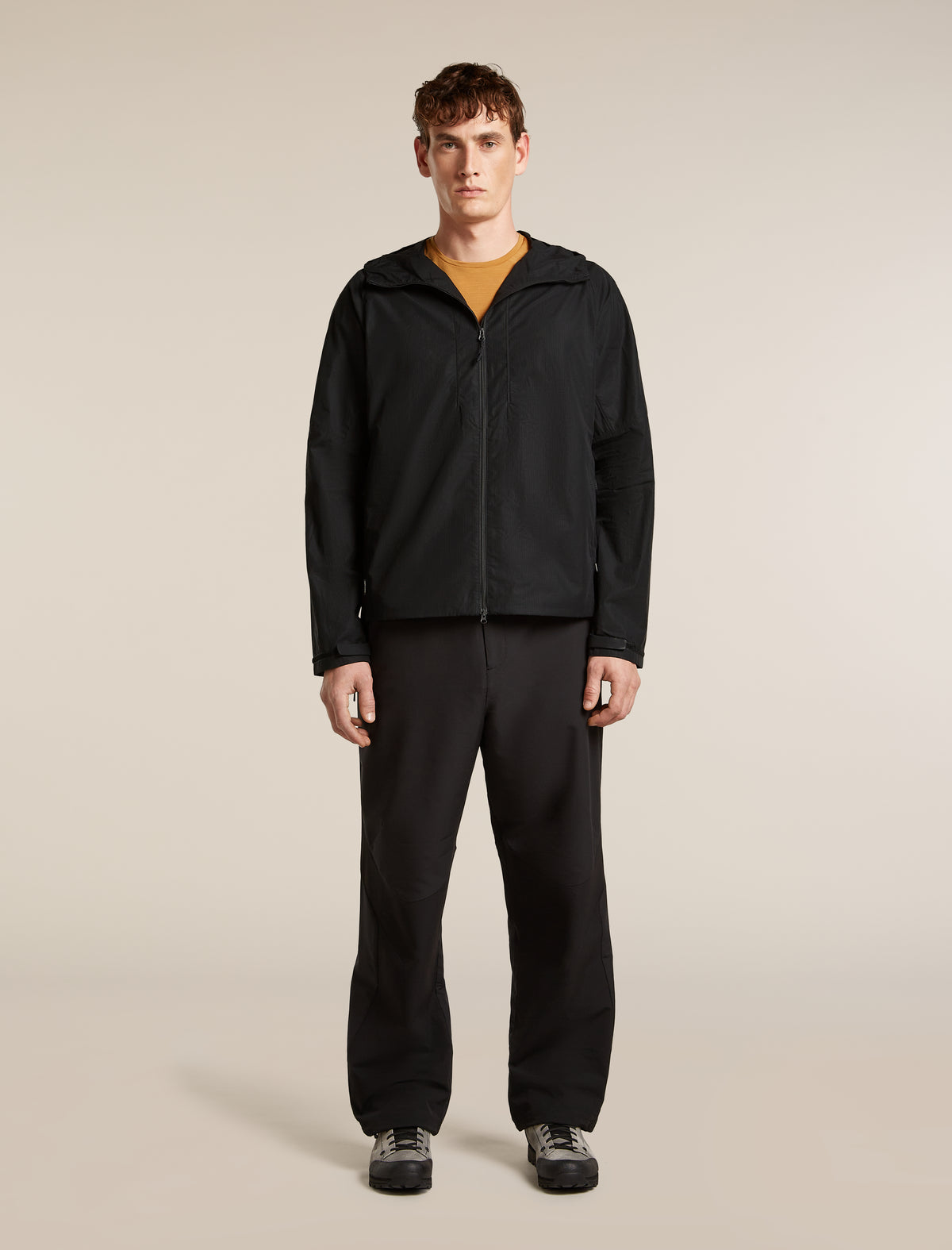 Men’s Shell+™ Cotton Elevation Windbreaker Jacket Black - 3