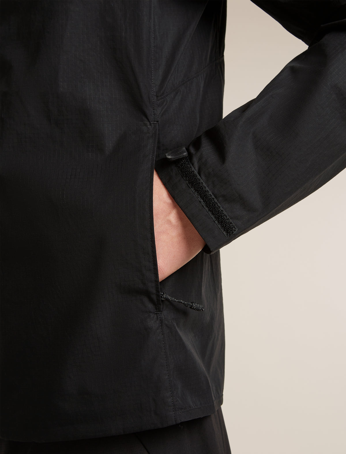 Men’s Shell+™ Cotton Elevation Windbreaker Jacket Black - 8