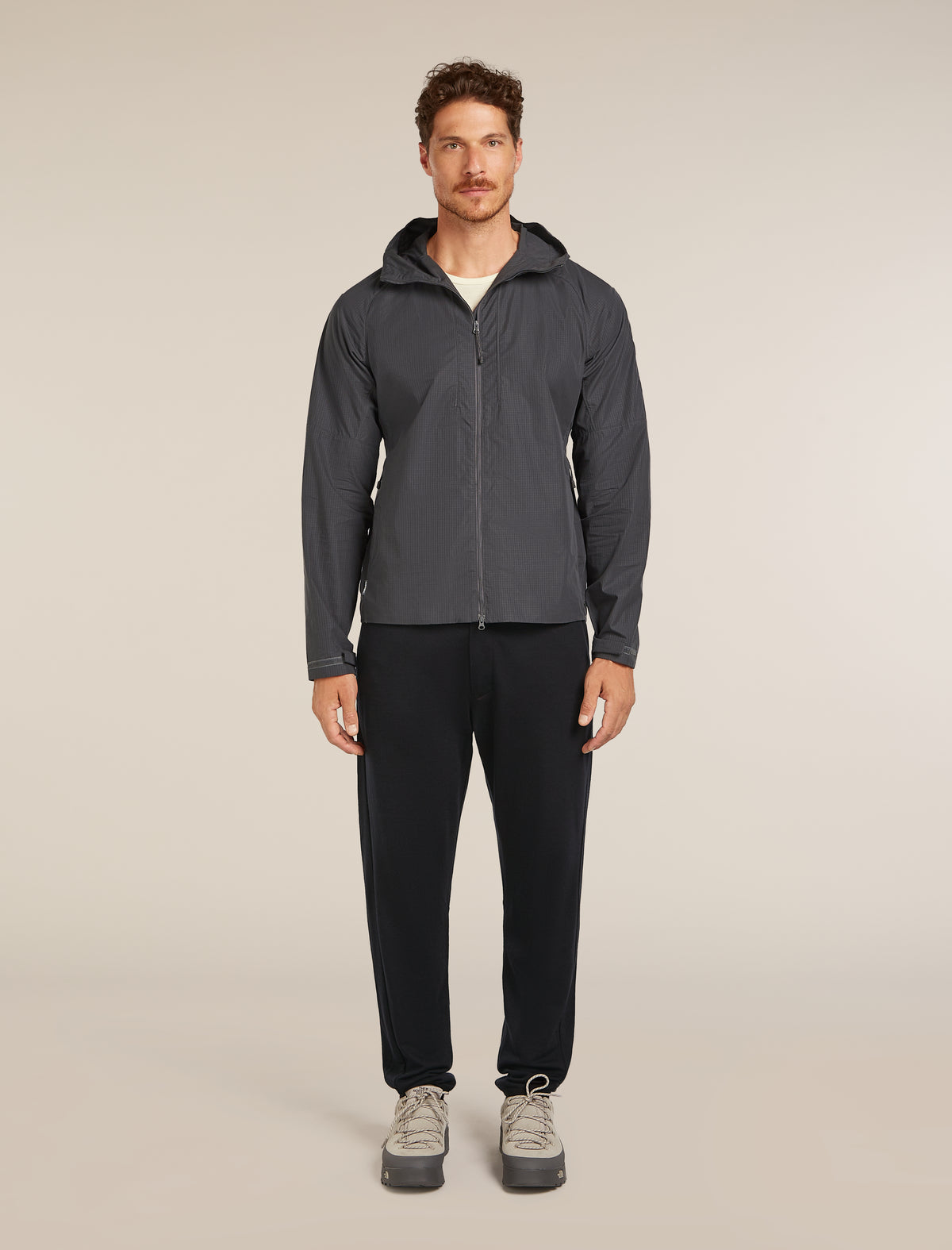Men’s Shell+™ Cotton Elevation Windbreaker Jacket Obsidian - 3