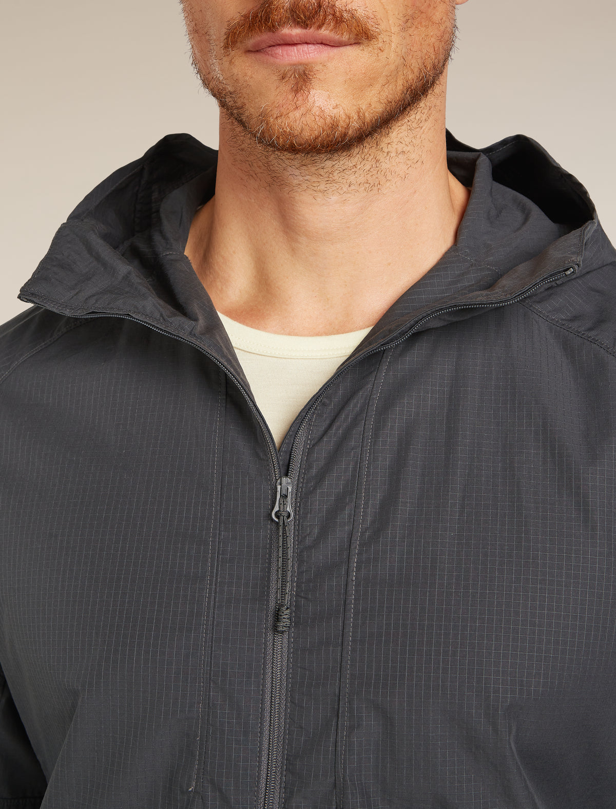Men’s Shell+™ Cotton Elevation Windbreaker Jacket Obsidian - 5