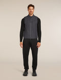 Men’s Shell+™ Cotton Elevation Windbreaker Vest Obsidian - 1