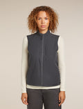 icebreaker-apac Women’s  Shell+™ Cotton Elevation Windbreaker Vest Obsidian Women - 1