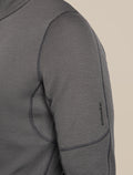 Men’s Merino 260 Waffle Knit Wander Long Sleeve Half Zip Obsidian - 6