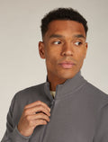 Men’s Merino 260 Waffle Knit Wander Long Sleeve Half Zip Obsidian - 7