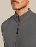 Men’s Merino 260 Waffle Knit Wander Long Sleeve Half Zip Obsidian - 5