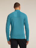 Men’s Merino 260 Waffle Knit Wander Long Sleeve Half Zip Topaz - 2