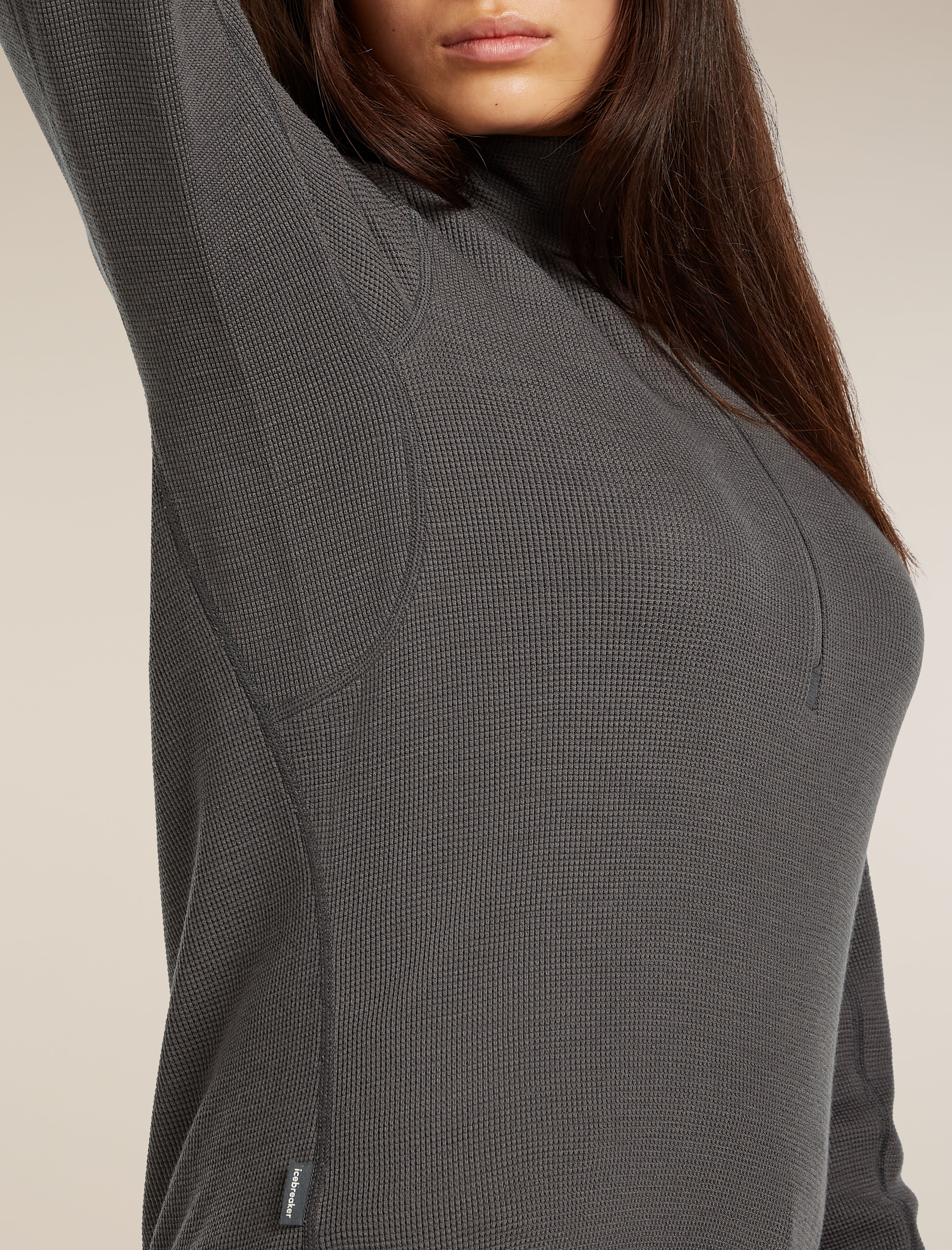 Women's Merino 260 Waffle Knit Wander Long Sleeve Half Zip Top